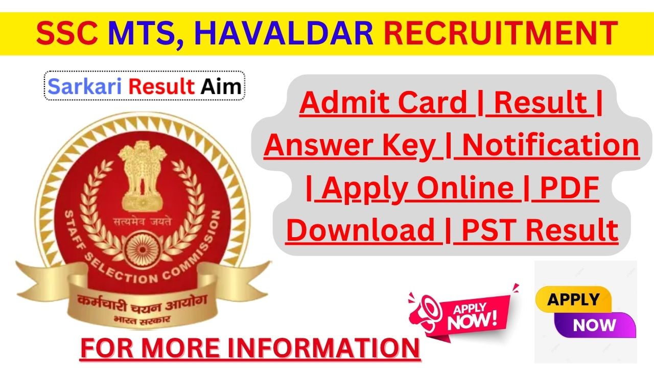 SSC Multi Tasking Staff MTS Recruitment 2025