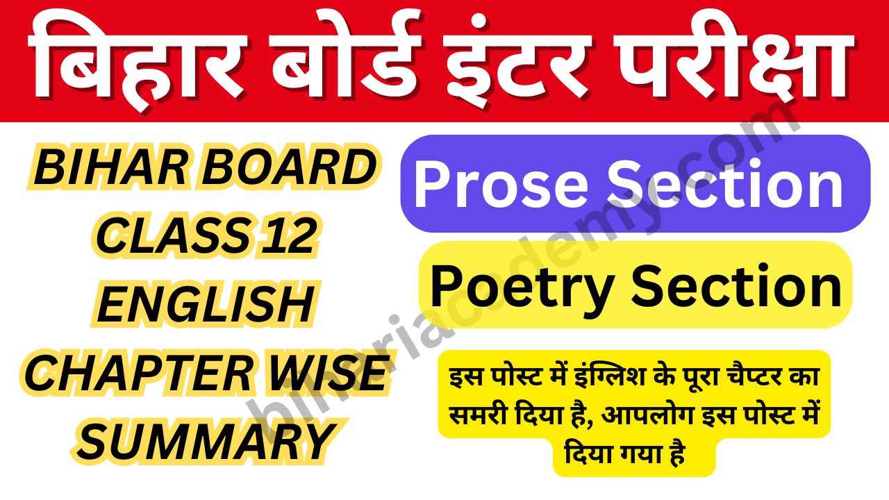 BSEB 12th English Summary