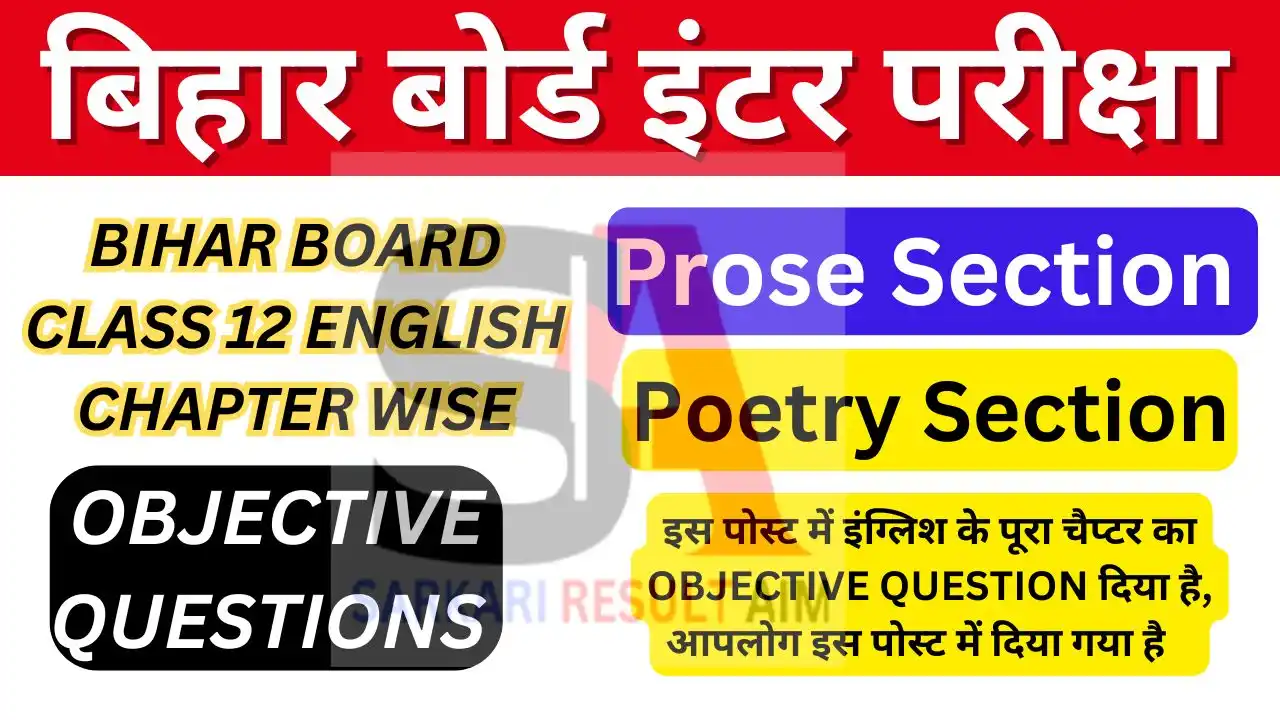 Class 12 English Objective Question Chapter Wise PDF Download