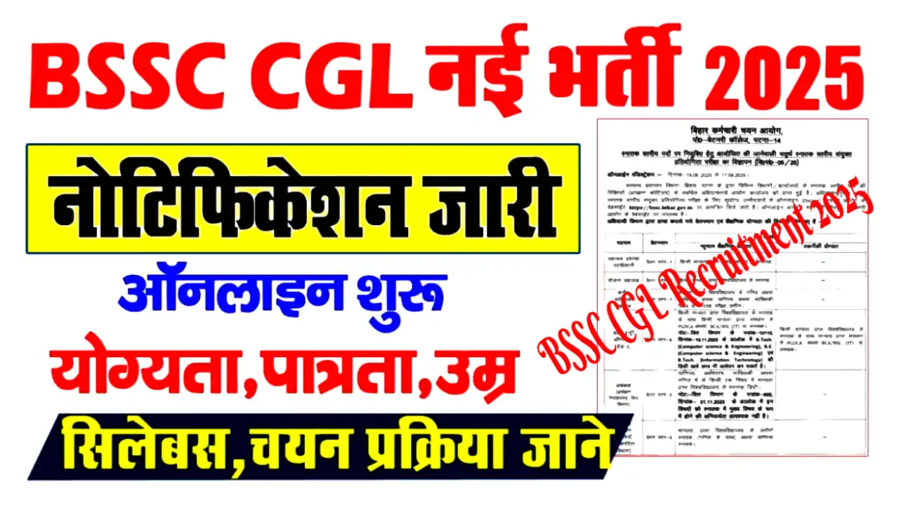 BSSC CGL Recruitment 2025