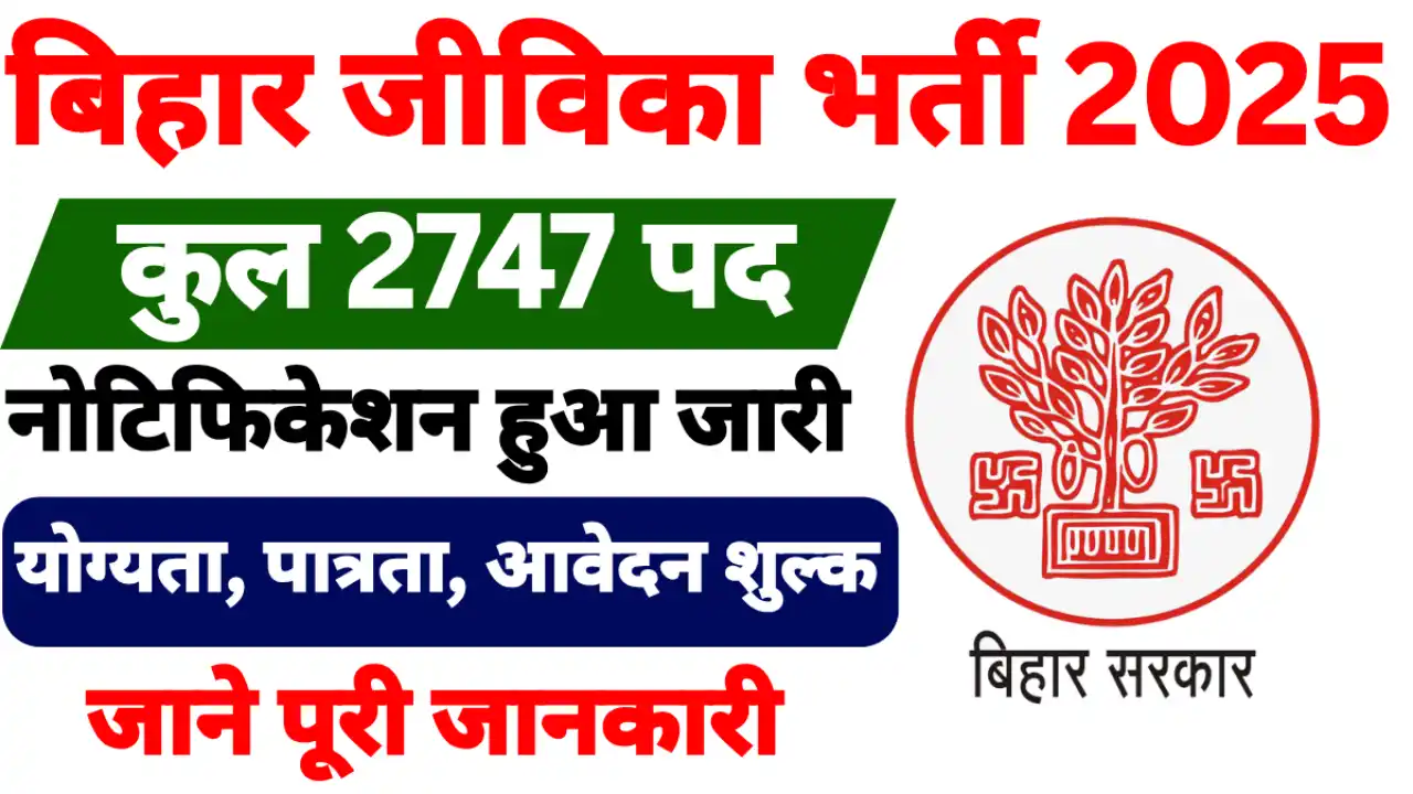 Bihar JEEViKA Vacancy 2025