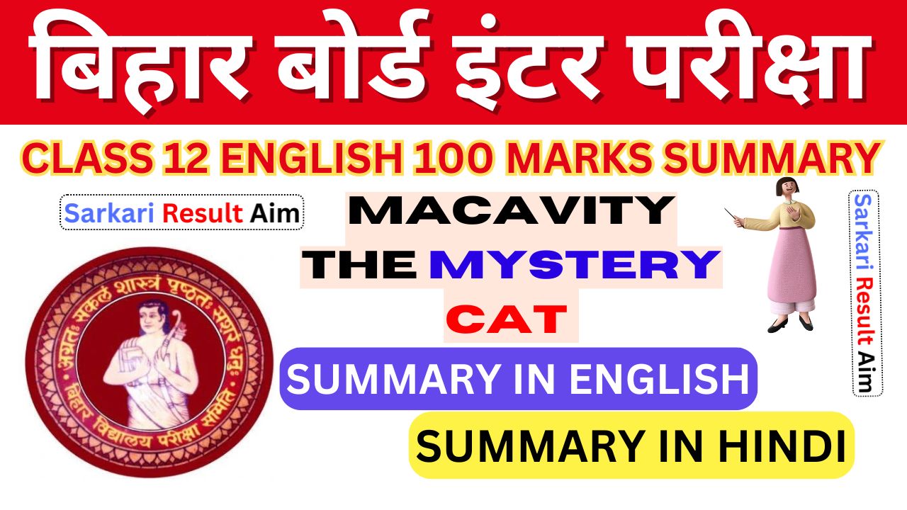Macavity The Mystery Cat Summary In English And Hindi By T. S. Eliot