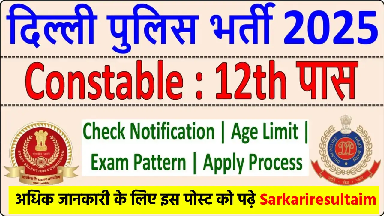 SSC Delhi Police Constable Recruitment 2025
