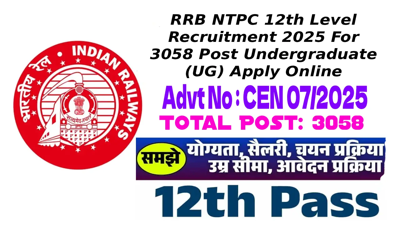 RRB NTPC 12th Level Recruitment 2025
